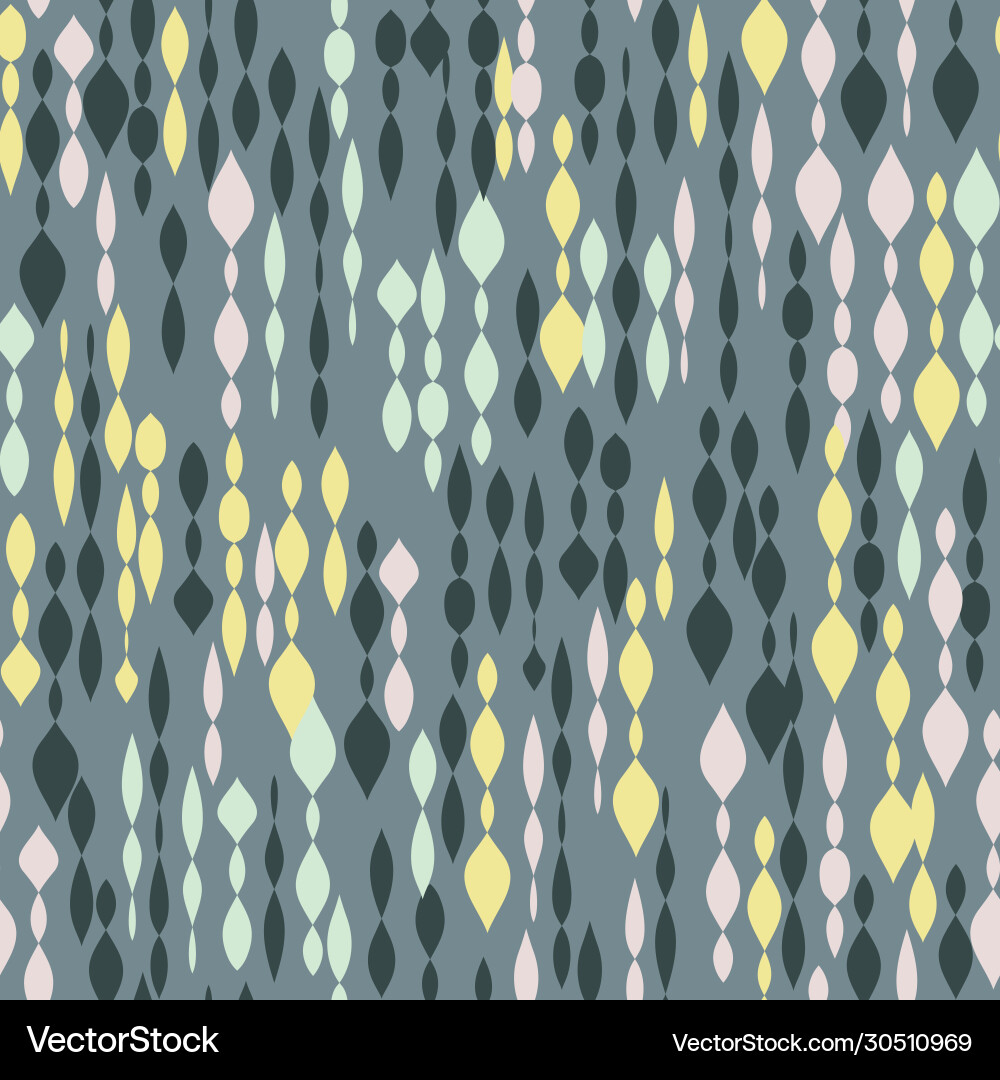 Abstract beaded shapes repeat pattern Vector Image
