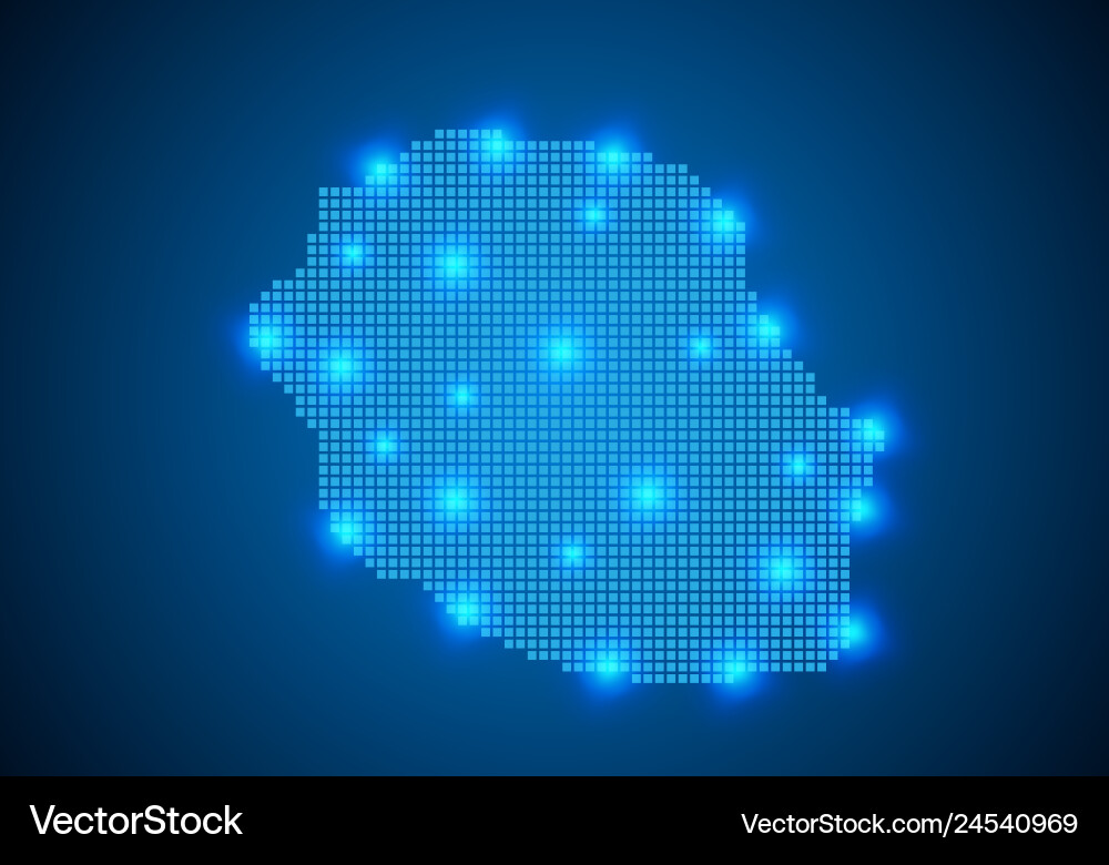 Abstract blue background with map internet line Vector Image