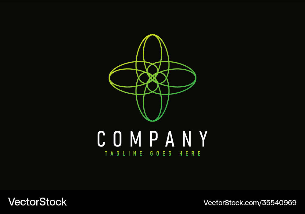 Abstract modern logo design based from circular vector image