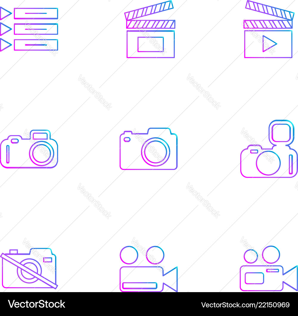 Camera recorder capture click photography Vector Image