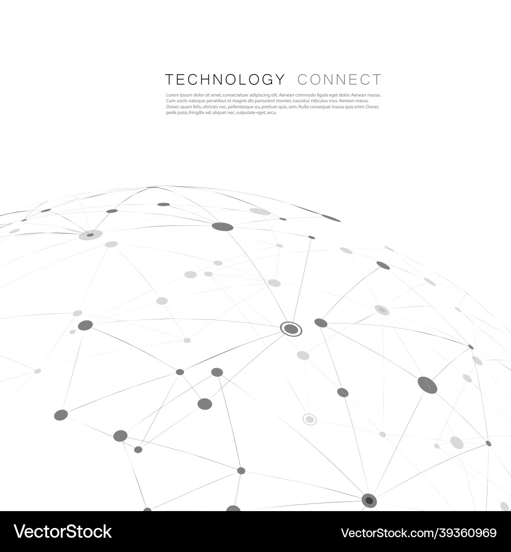 Compound lines and dots connected science Compound lines and dots connected science vector image
