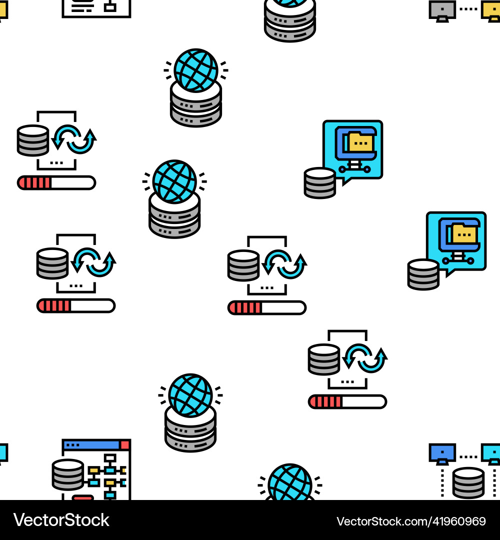 Digital processing seamless pattern Digital processing seamless pattern vector image
