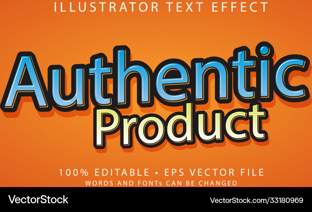 Editable text style effect typography template vector image