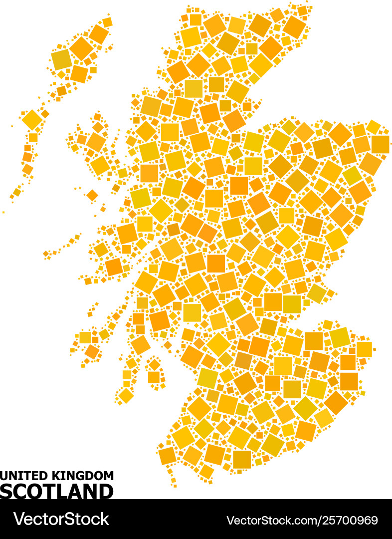 Golden gedreht quadratische Musterkarte scotland Golden gedreht quadratische Musterkarte scotland vektorbild