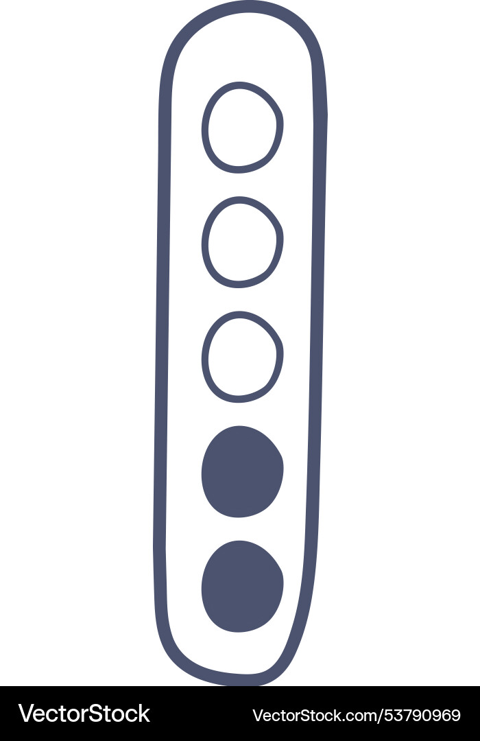 Handdrawn loading bar progress indicator vector image