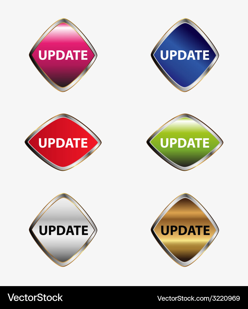 Label with text update tag Vector Image