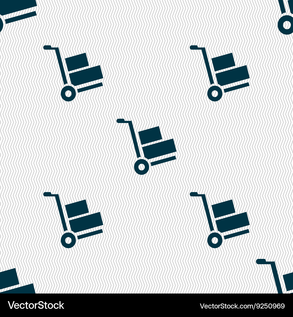 Loader icon sign seamless pattern with geometric vector image