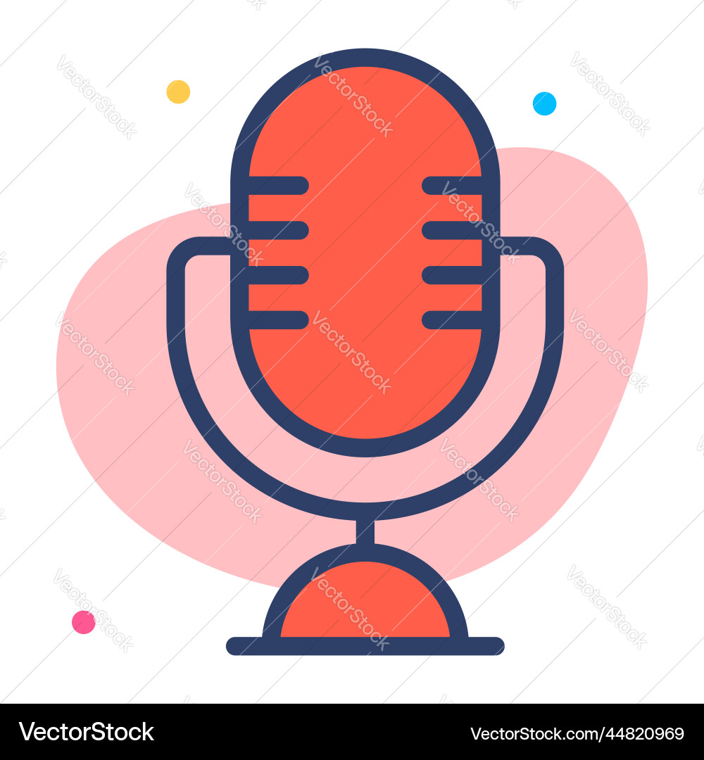 Microphone icon user interface as a simple sign Vector Image