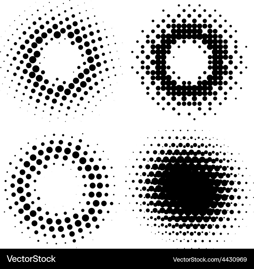 Radial Dot Patterns vector image