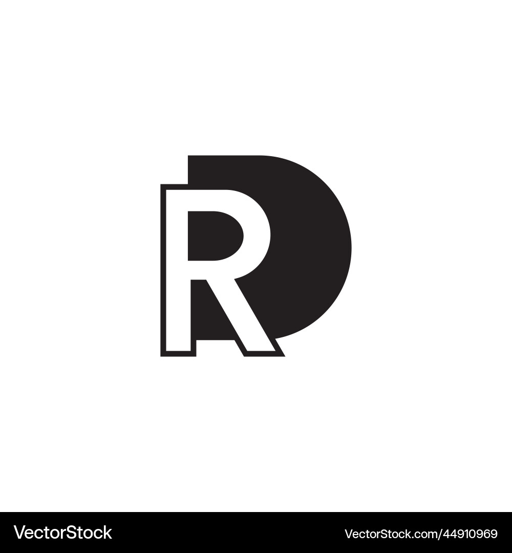 Rd initial logo template design Rd initial logo template design vector image