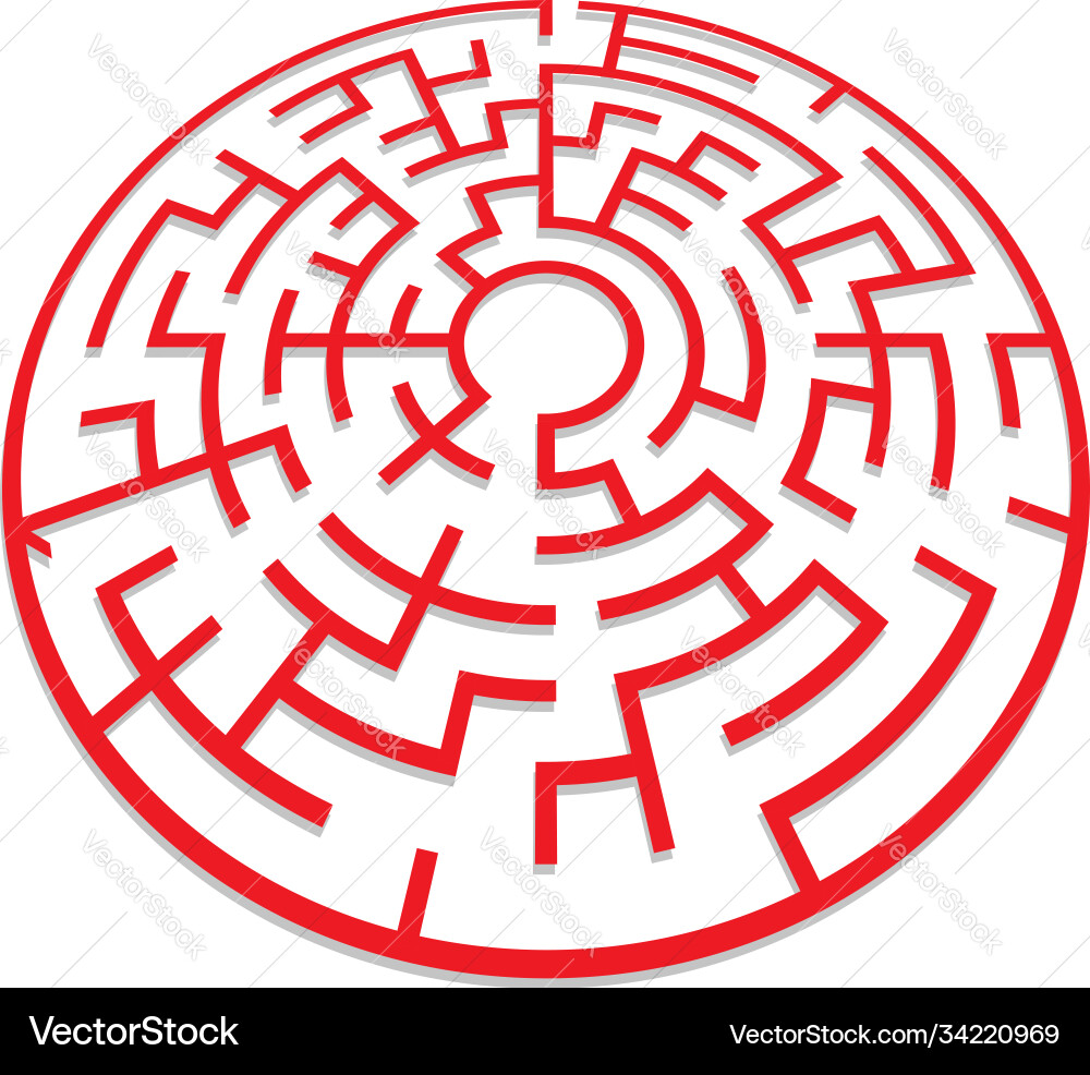 Solvable 3d maze labyrinth puzzle game Vector Image