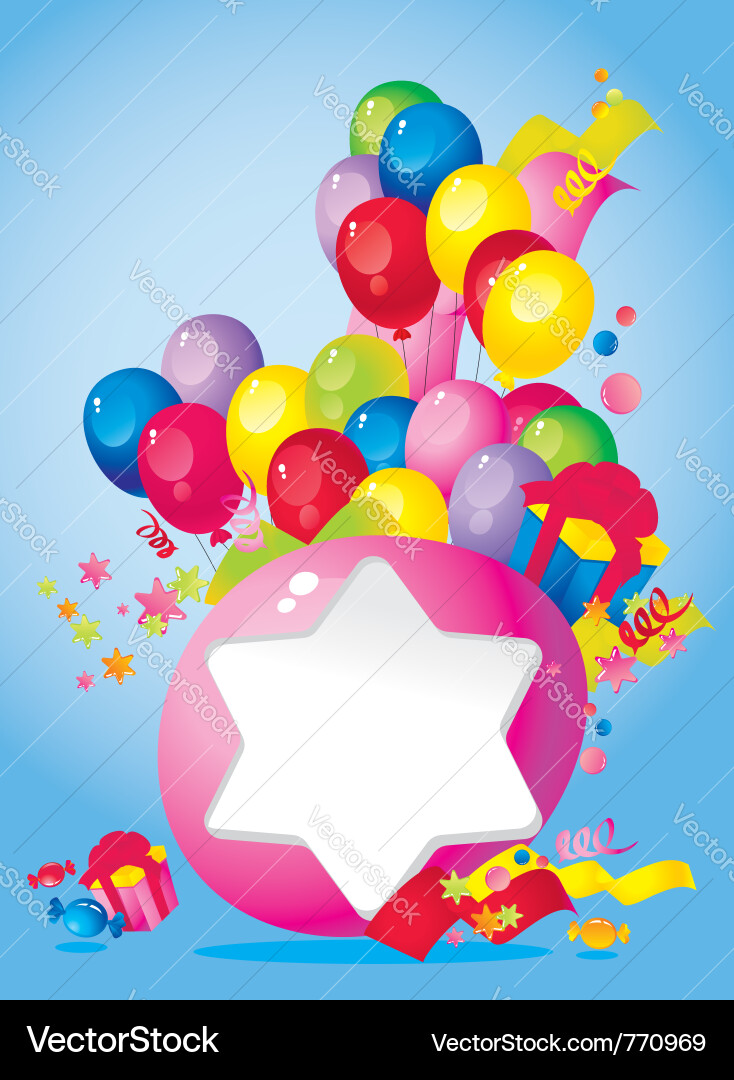 Streamer and frame Vector Image