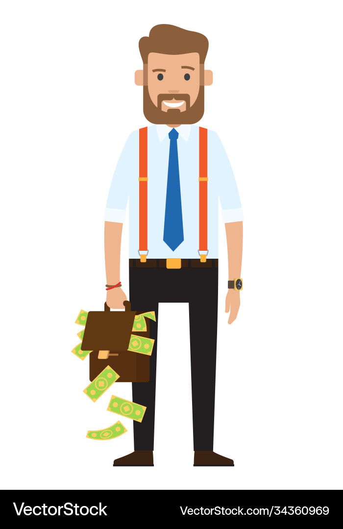 Successful rich businessman banker oligarch Successful rich businessman banker oligarch vector image