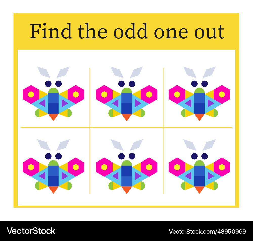 Task for development of attention and logic Task for development of attention and logic vector image