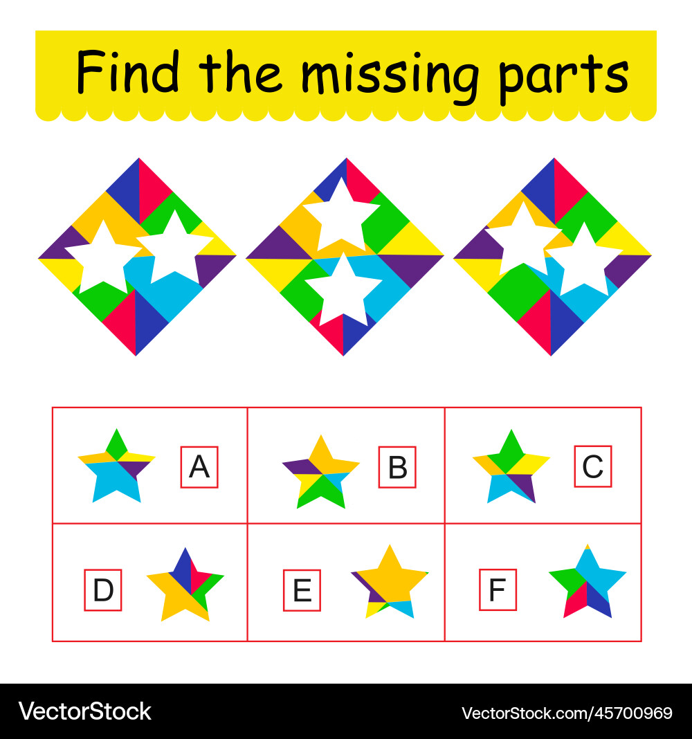 Task for the development of logic children Task for the development of logic children vector image
