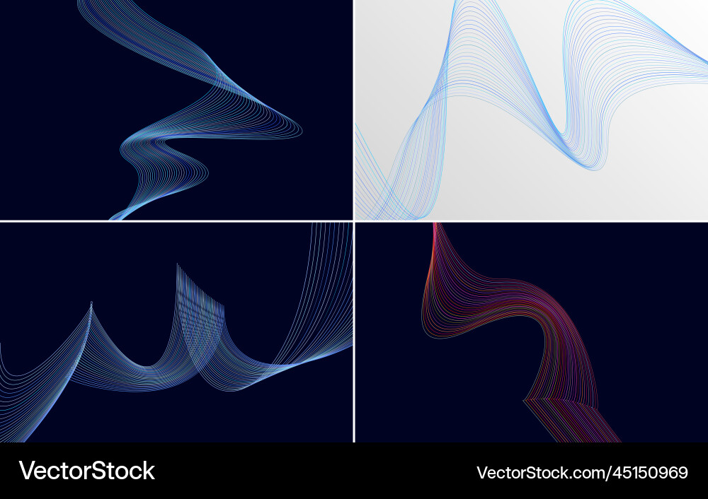 Wave curve abstract backgrounds for a unique Vector Image