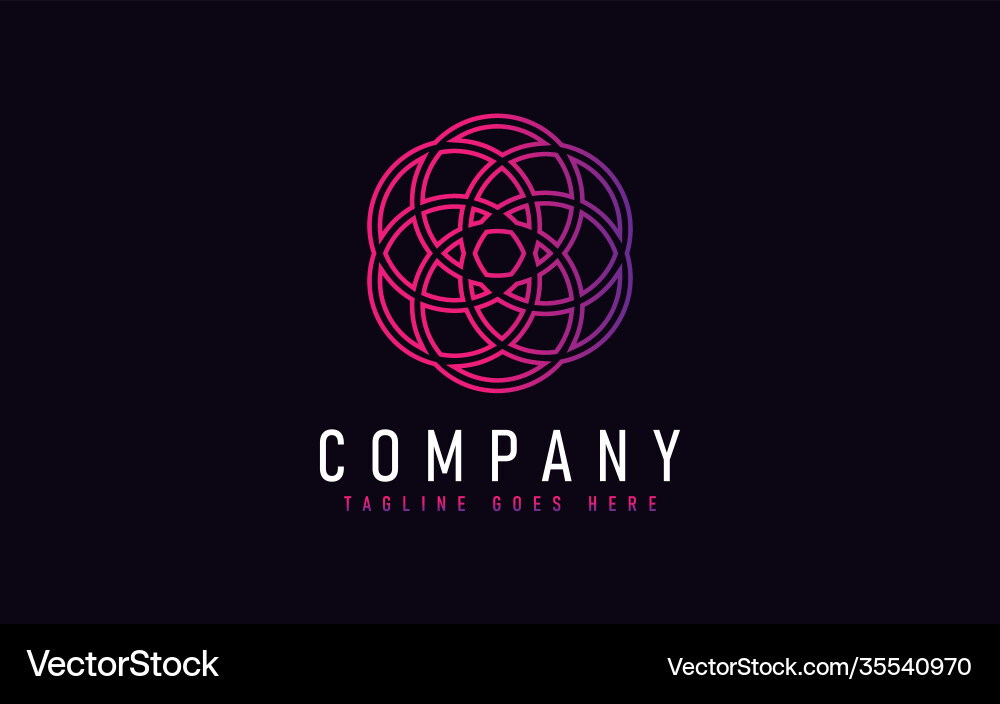 Abstract modern logo design based from circular vector image