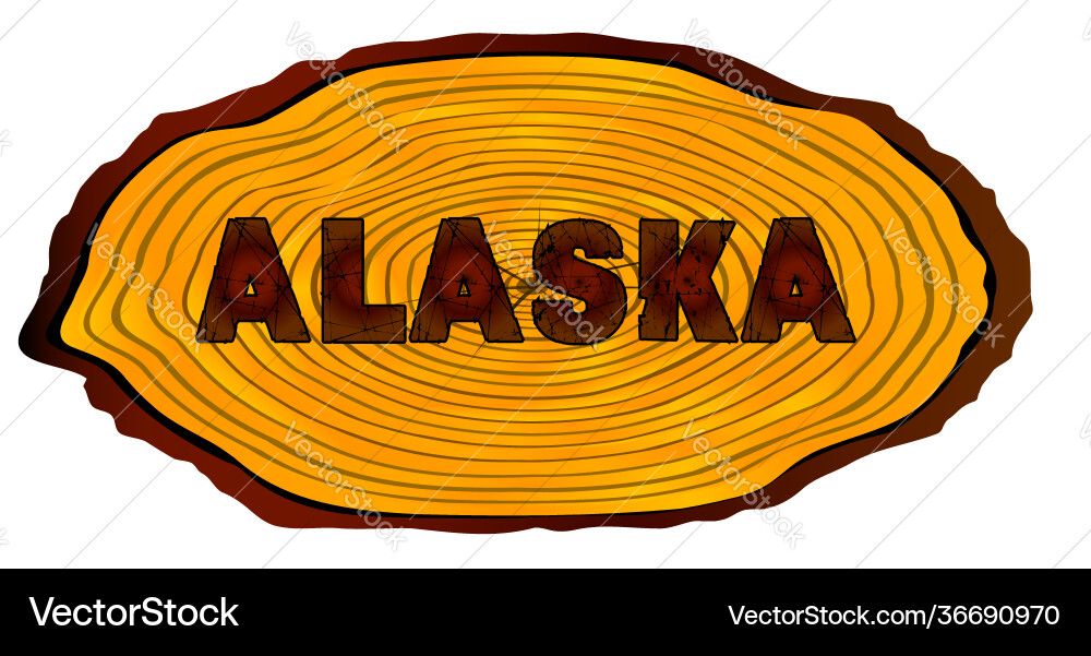 Alaska log sign Vector Image