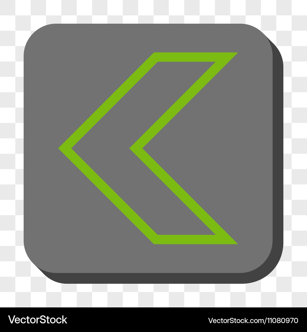 Arrowhead left rounded square button vector image
