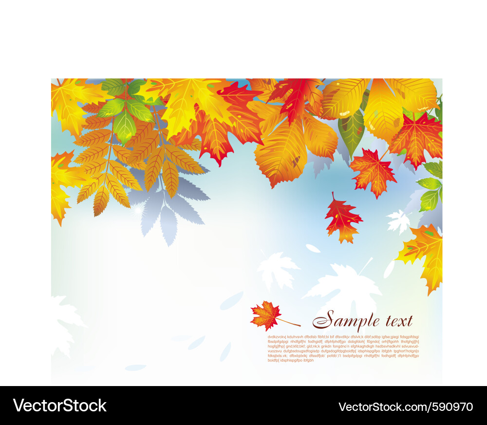 Autumn Leaves Background vector image