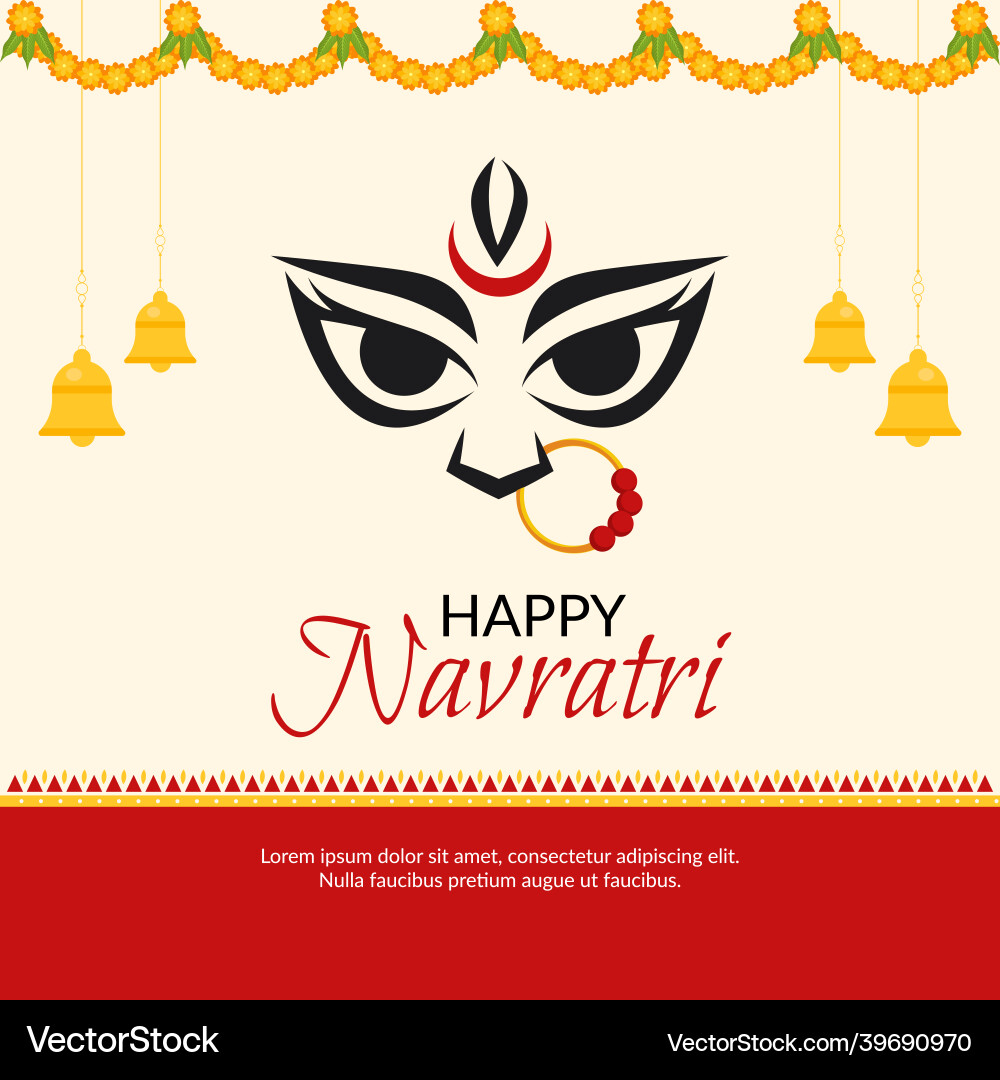 Banner design of happy navratri Banner design of happy navratri vector image
