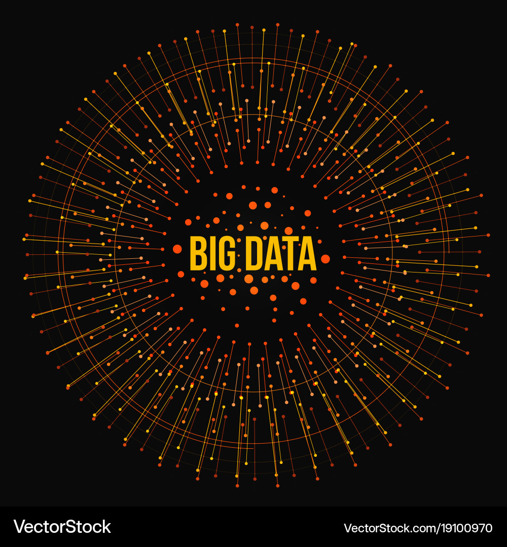Big data visualization Vector Image