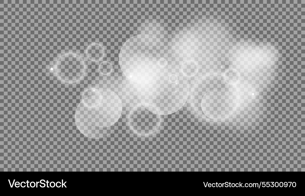 Bokeh circles on transparent background Bokeh circles on transparent background vector image