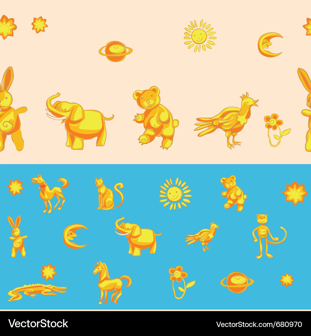Childlike linear pattern Vector Image