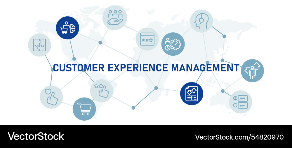 Customer experience management Royalty Free Vector Image