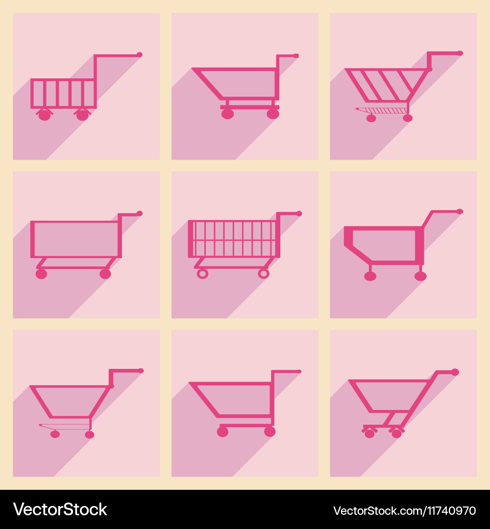 Flat with shadow concept and mobile application vector image