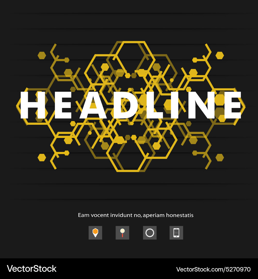 Geometric Hexagon Pattern - Modern Circuit Style vector image