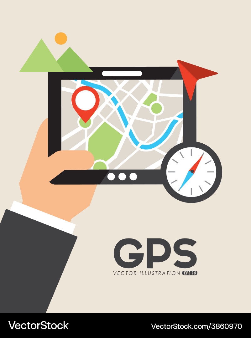 GPS Navigation Signals vector image