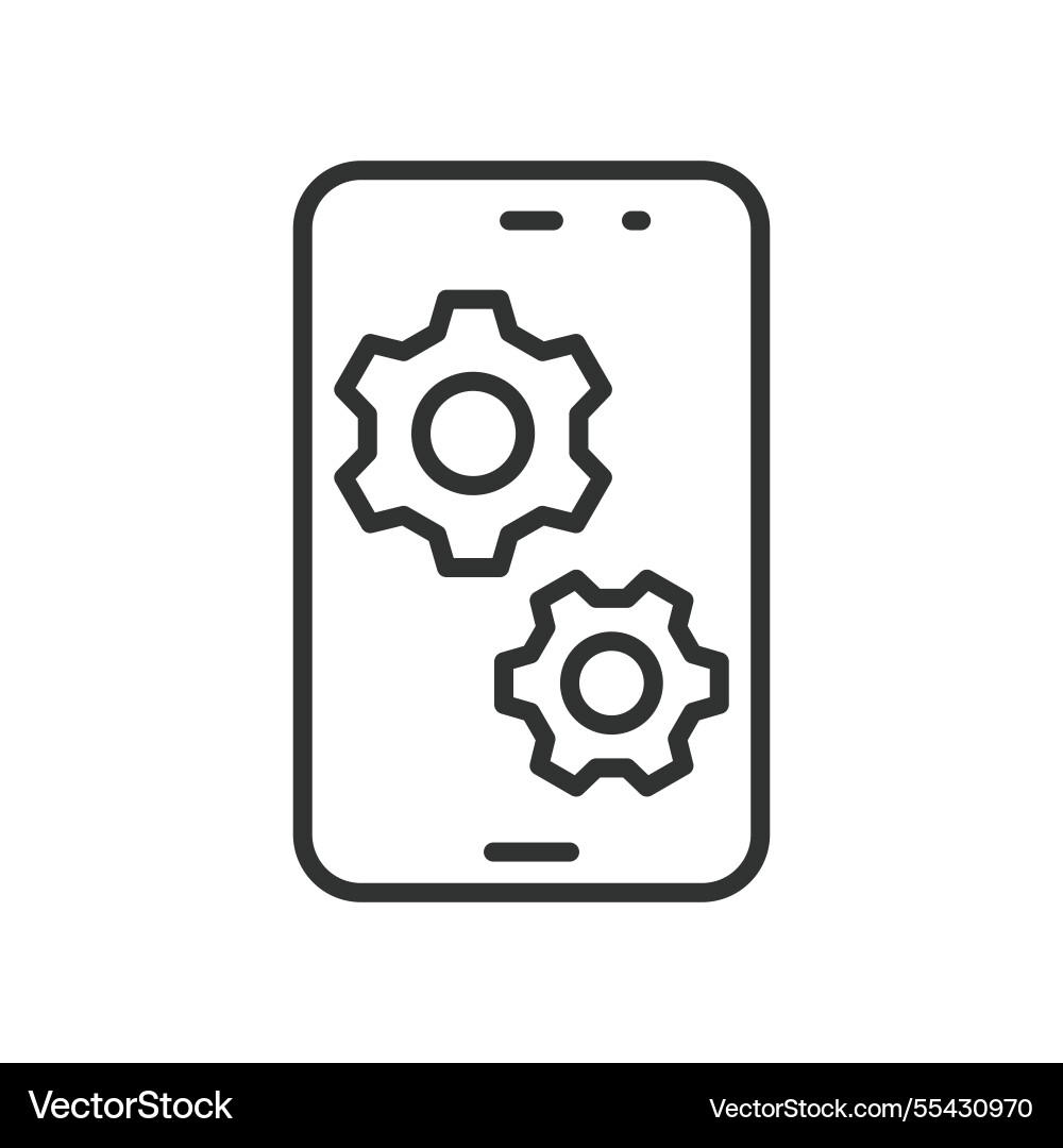 Installation app icon in line design vector image