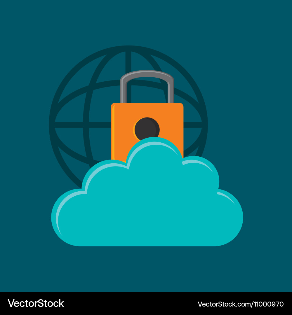 Internet security related icons image vector image