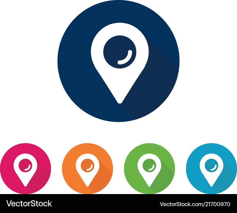 Location Pointer Icon Set vector image