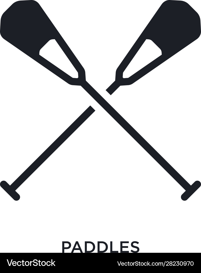 Paddles isolated icon simple element from vector image