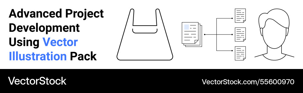 Project workflow elements featuring data transfer Project workflow elements featuring data transfer vector image