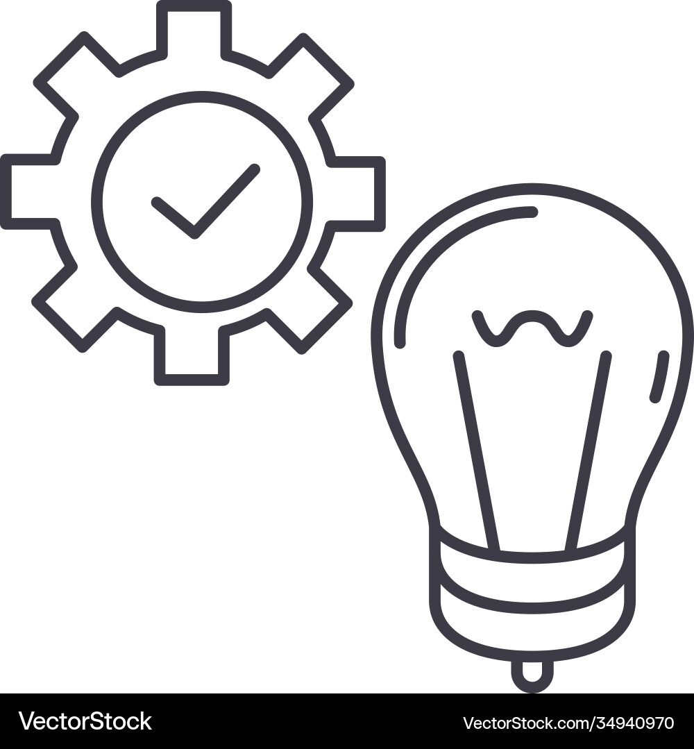 Resolve problem icon linear isolated Resolve problem icon linear isolated vector image