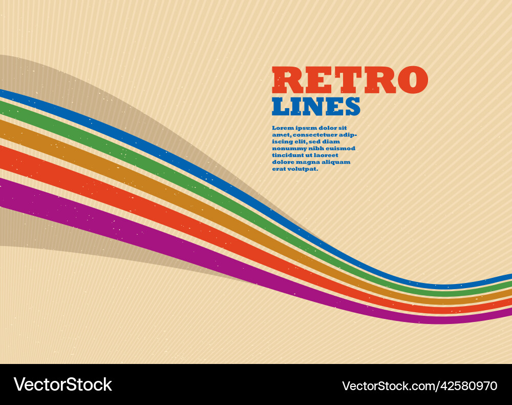 Retro lines abstract background 3d dimensional Retro lines abstract background 3d dimensional vector image