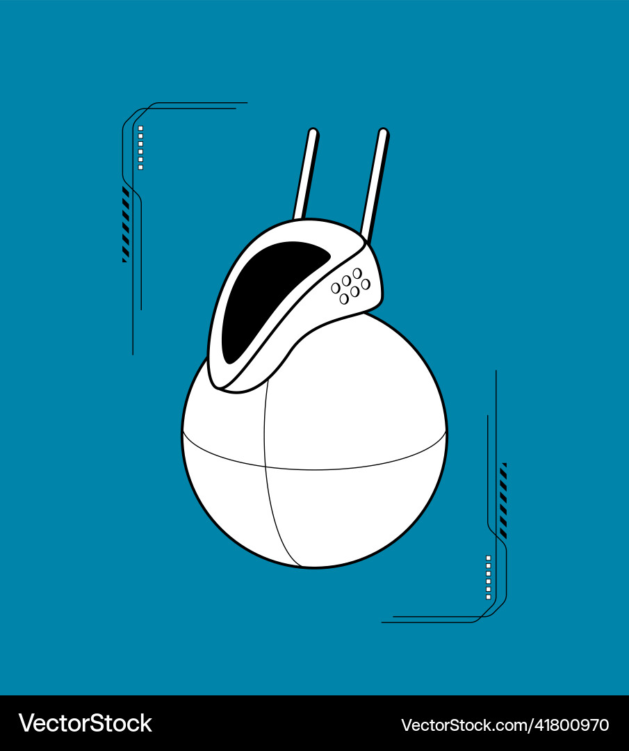 Robot customer support service bot flat Robot customer support service bot flat Vector Image