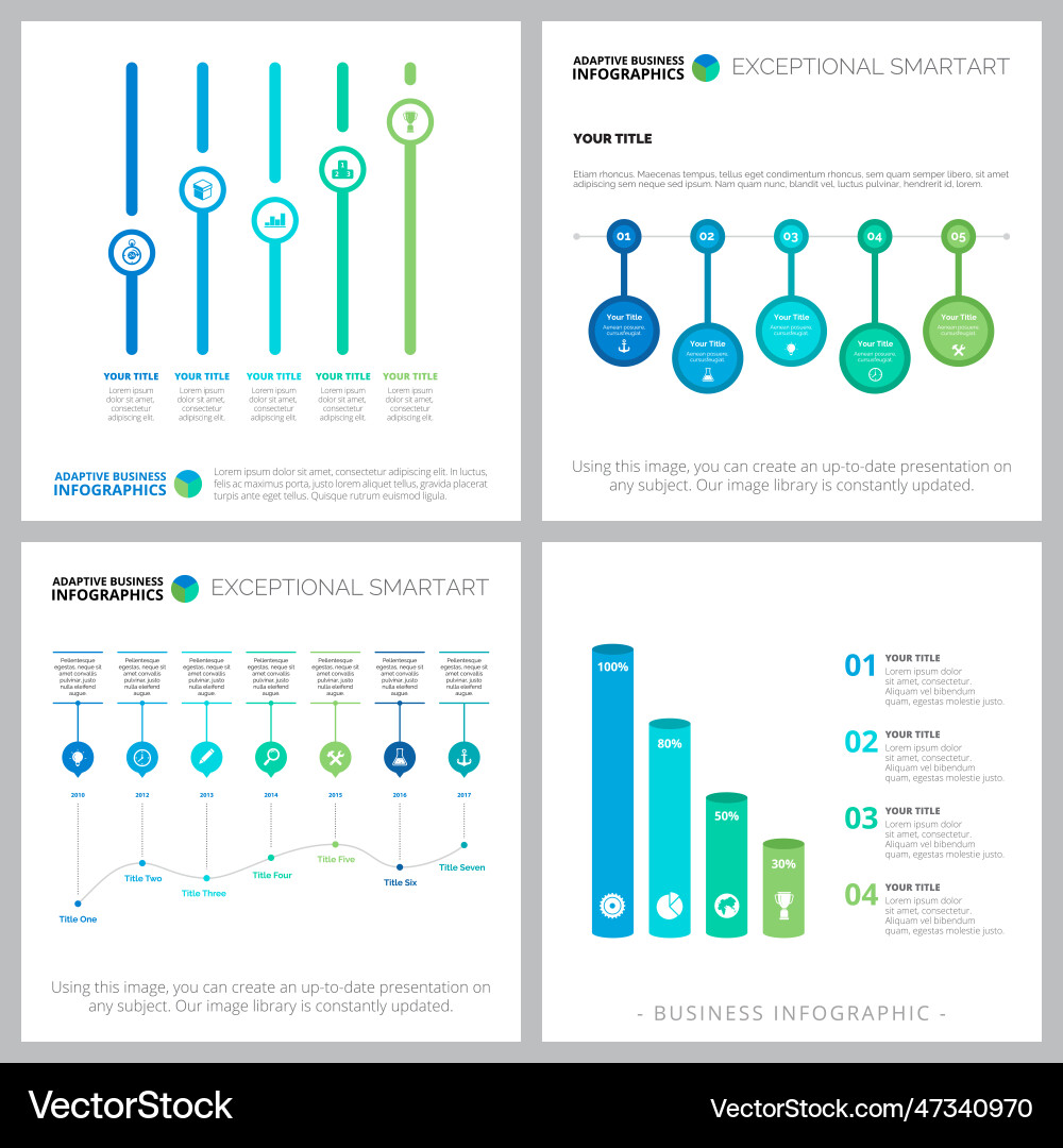 Tech Diagram & Layout Set vector image