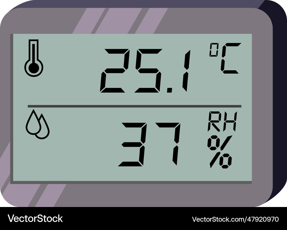 Temperature and humidity sensor Temperature and humidity sensor Vector Image