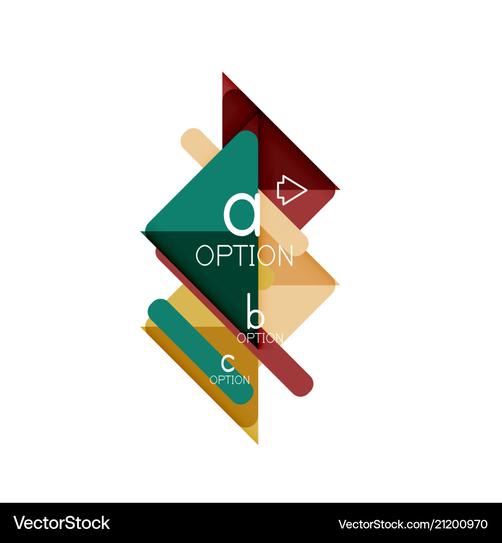Triangle data visualization design option Triangle data visualization design option vector image