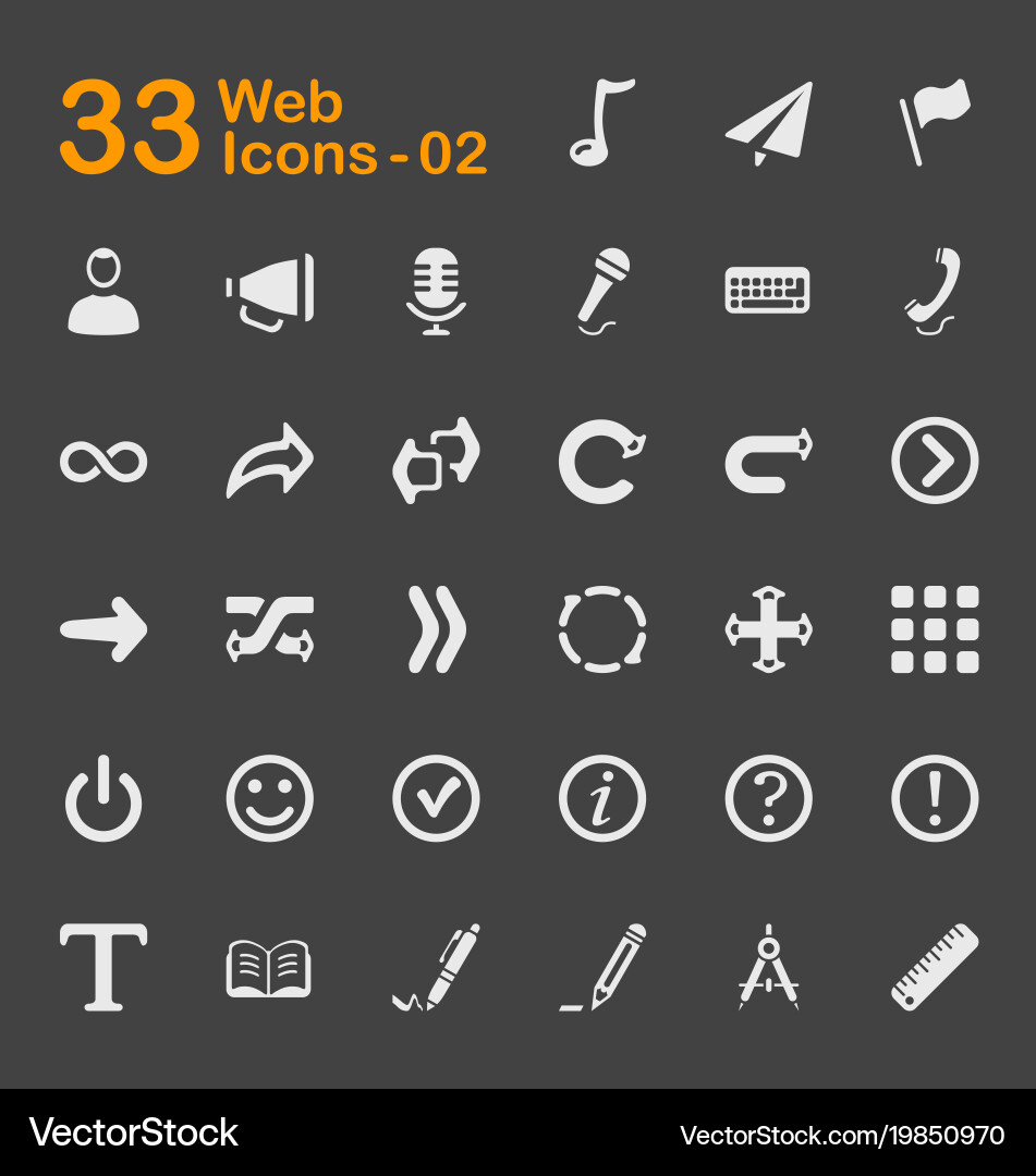 UI & Web Icons Collection vector image