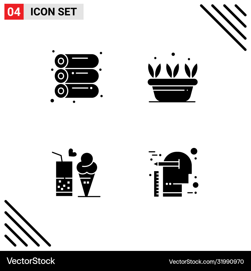 User interface pack basic solid glyphs Vector Image