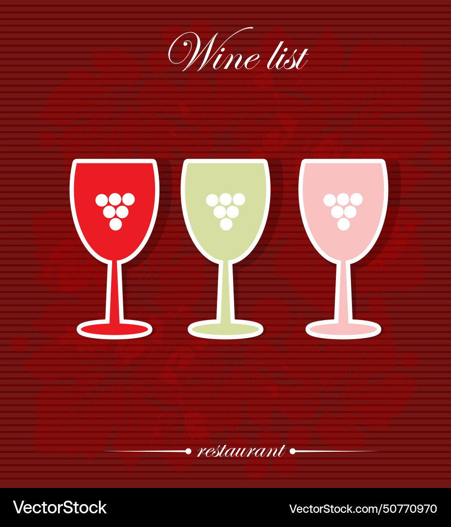 Wine list design Wine list design vector image