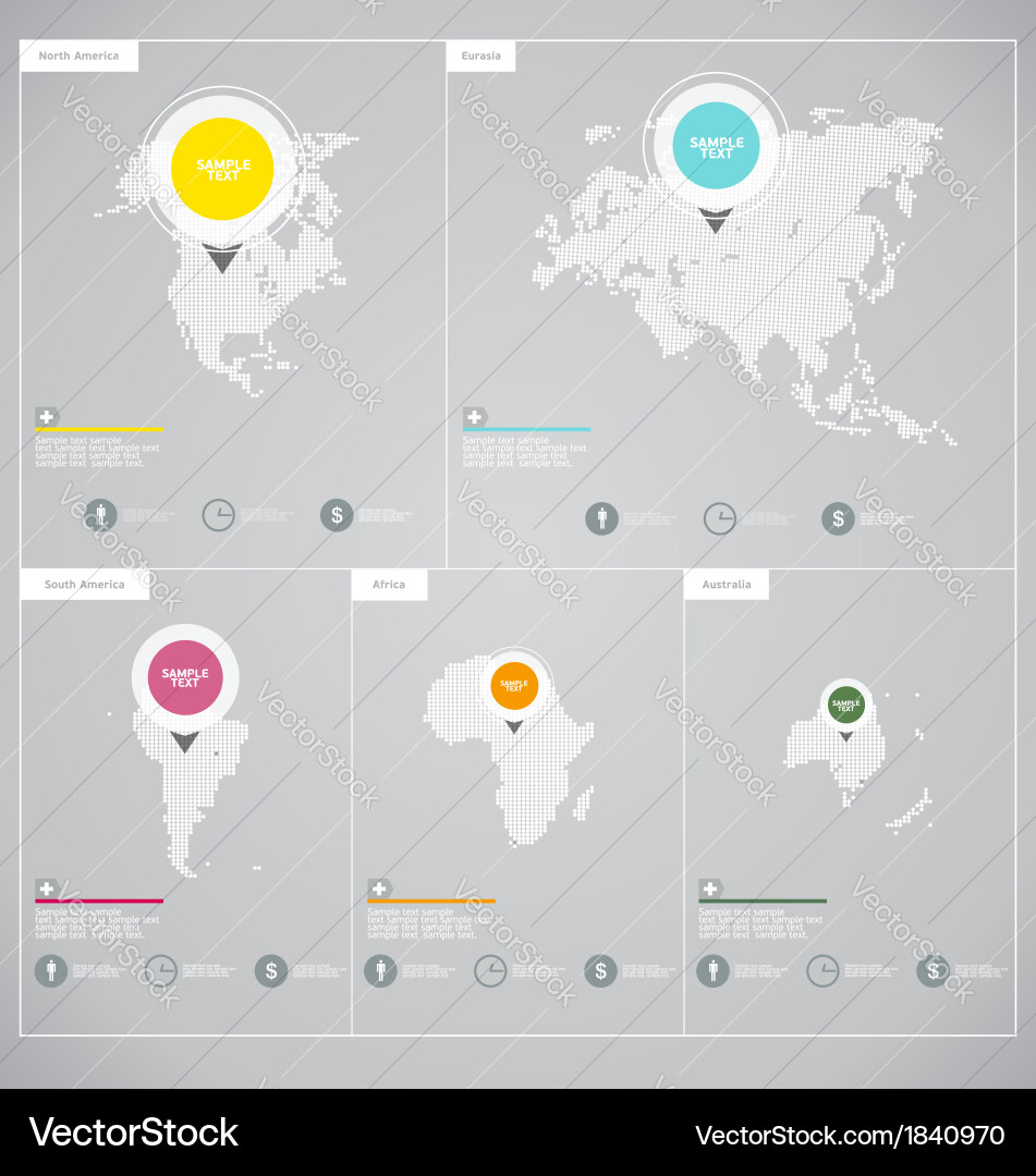 World Map Data & Charts vector image