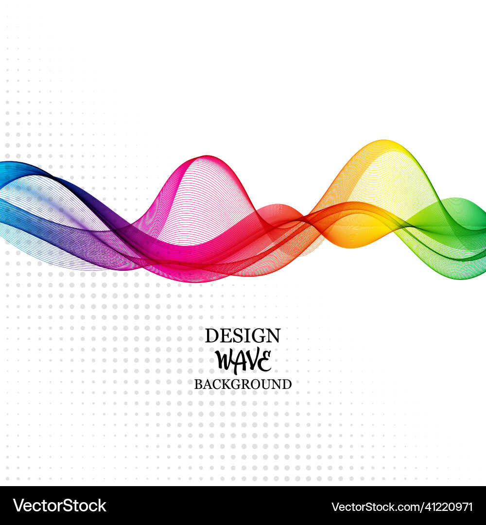 Abstract colorful wave lines flowing isolated Vector Image