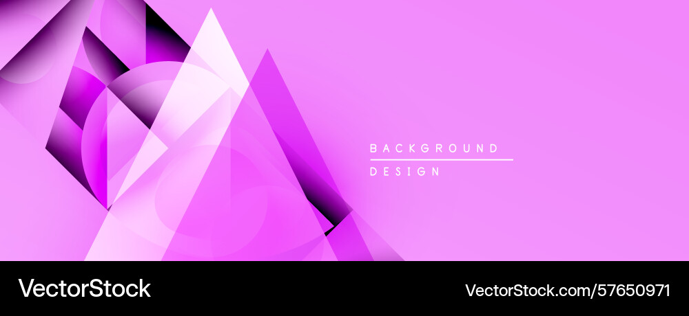 Abstract pink geometric shapes overlap creating vector image