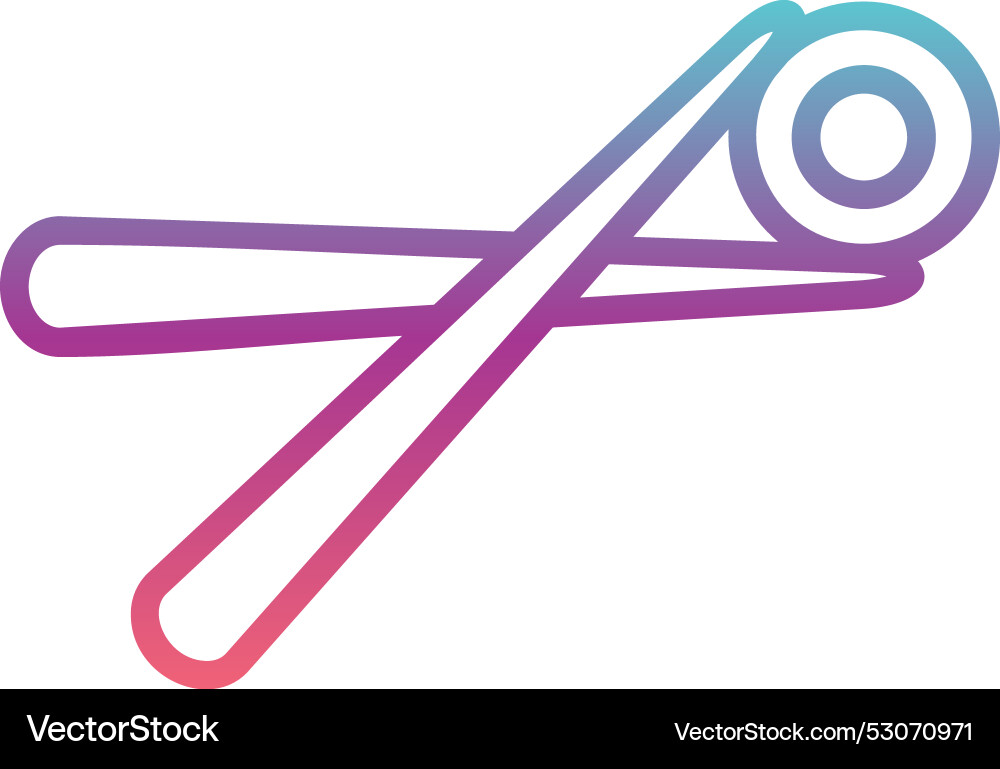 Chopstick line gradient design Vector Image